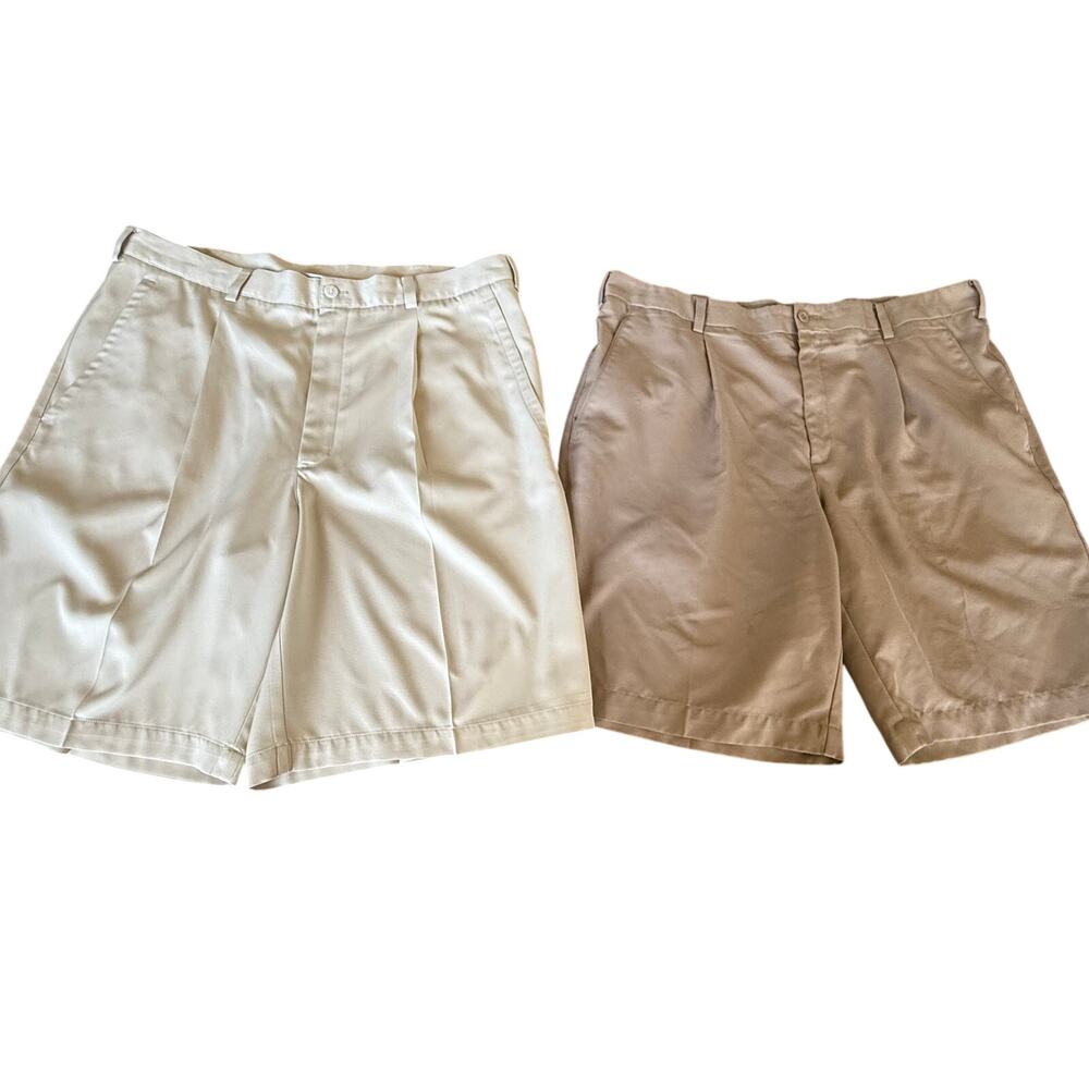Lot of 2 Nike Mens Dri-Fit Pleated Golf Shorts Sze 38 Preppy Outdoor Performance